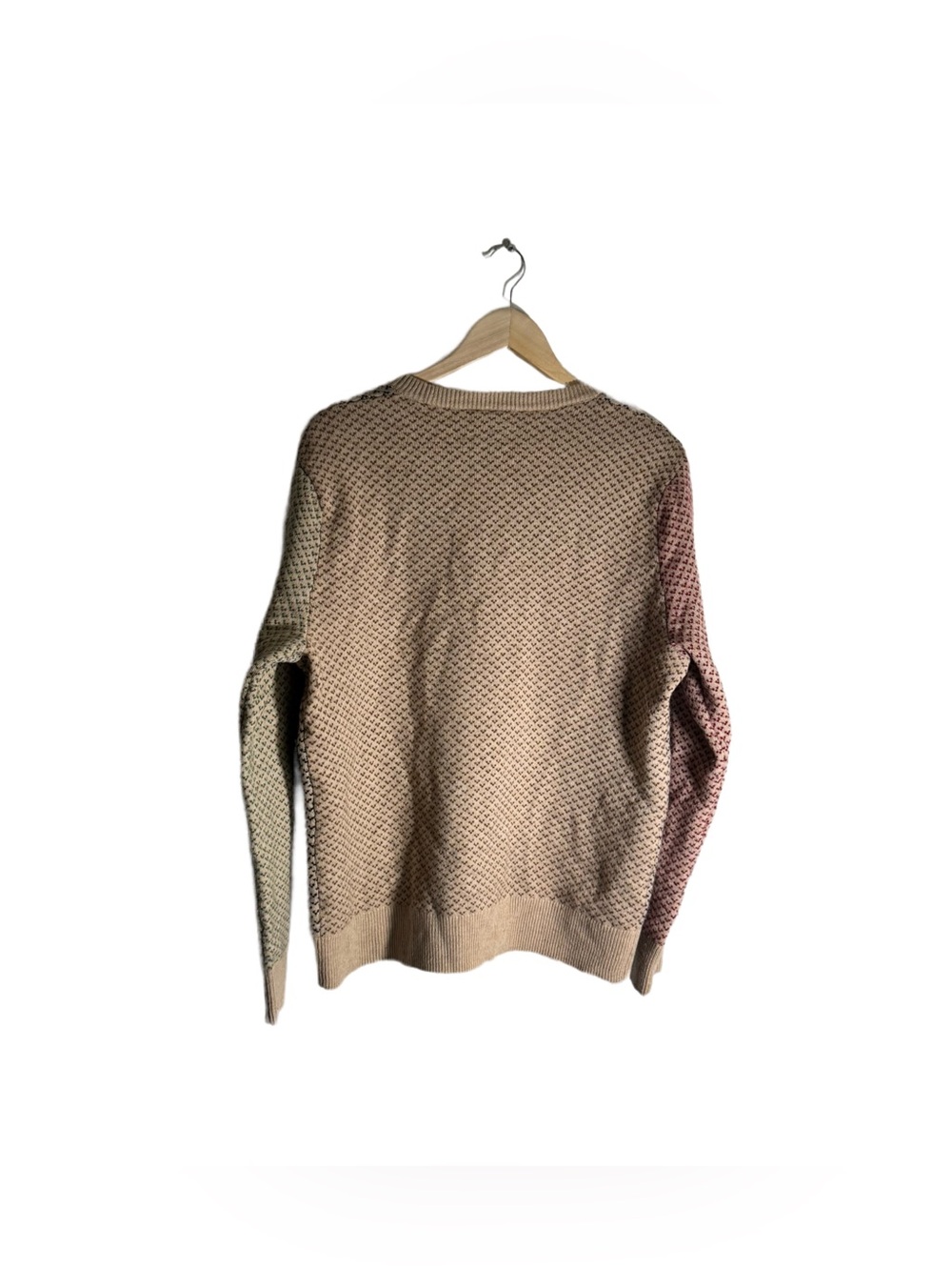 J. Crew Rugged Merino Wool Blend Sweater Men's Large Birds Eye Knit Crewneck - Picture 5 of 6